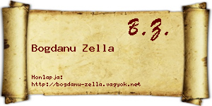 Bogdanu Zella névjegykártya